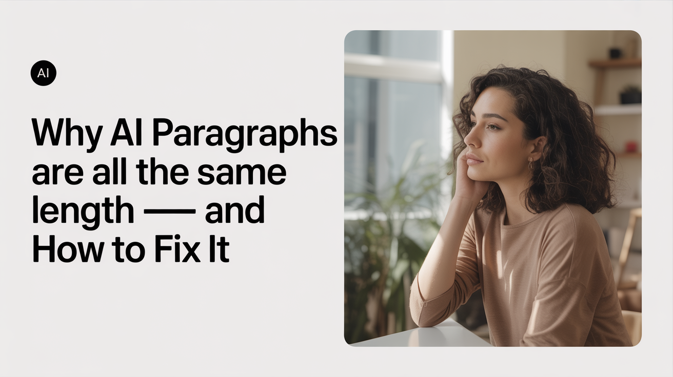 Why AI Paragraphs Are All the Same Length, and How to Fix It